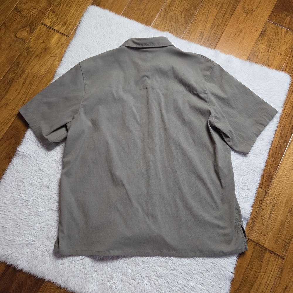 Lululemon Nomad Heavyweight Shirt Men's XL* Army Green Button Up Short Sleeve - Picture 3 of 5